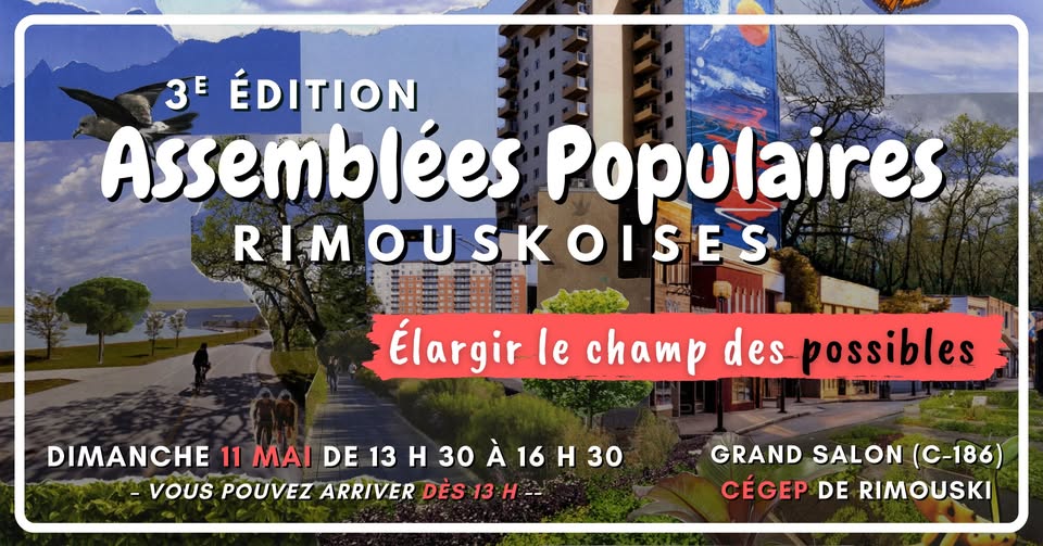 Bannière de la 3ème assemblée: Élargir le champ des possibles.